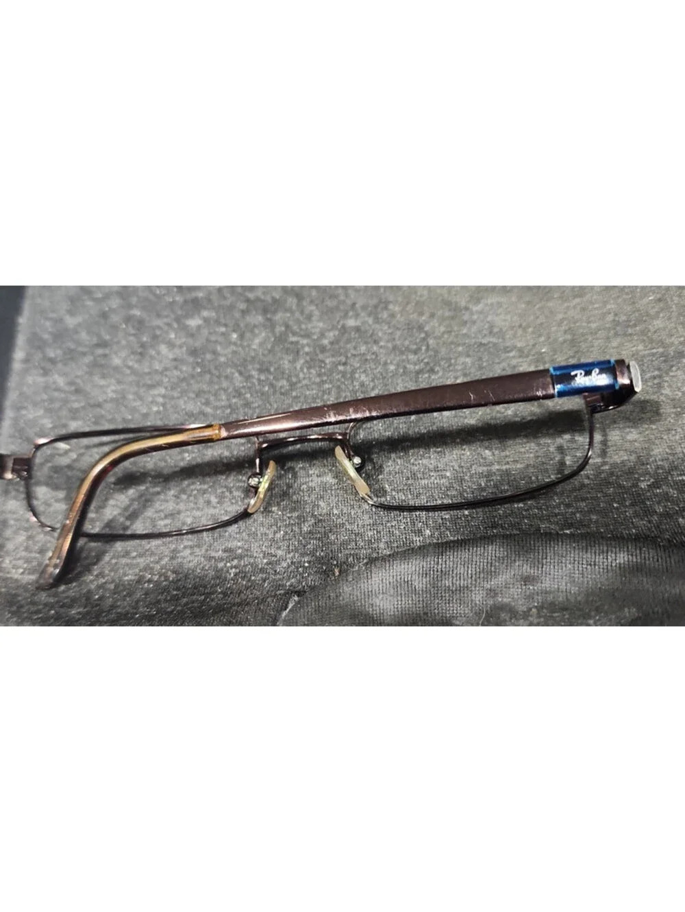 Ray Ban RB6076 2511 Brown Metal Blue Rectangular Eyeglasses 49-19 135